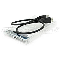 Внешний карман для HDD 2.5" SATA USB 3.0(прозрачный корпус)