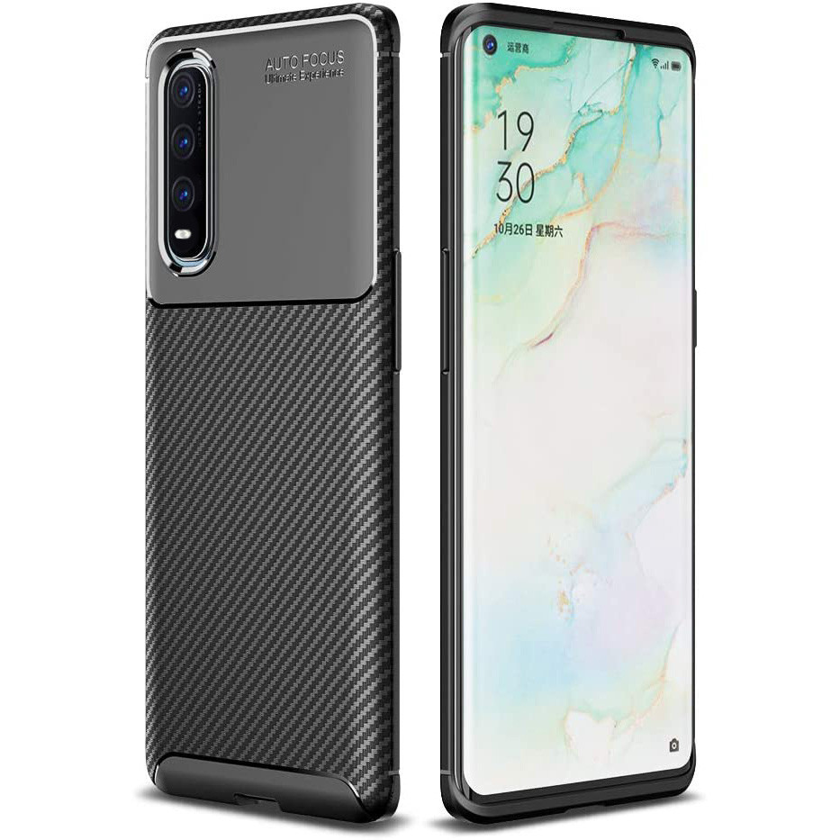 Чохол Carbon Case для Oppo Find X2 Black, фото 1