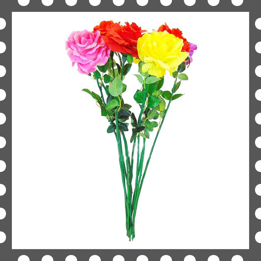Искусственные цветы Премиум Роза на ножке, 670 мм - фото 1 - id-p1388801003