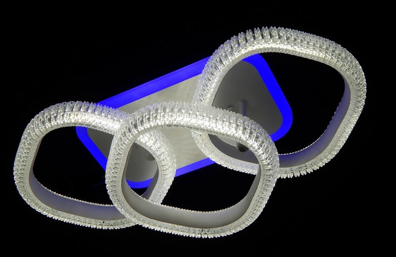 Світлодіодна люстра з димованим пультом 66002/3S WH LED 3color dimmer, фото 1