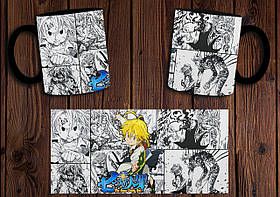 Чашка "Сім смертних гріхів" / Кружка Nanatsu no Taizai №1 Чорний