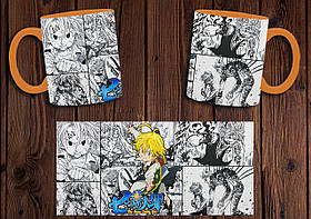 Чашка "Сім смертних гріхів" / Кружка Nanatsu no Taizai №1 Помаранчевий