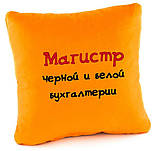 Подушка «Магістр чорної і білої бухгалтерії», 5 кольорів, фото 2