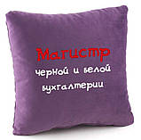 Подушка «Магістр чорної і білої бухгалтерії», 5 кольорів, фото 4