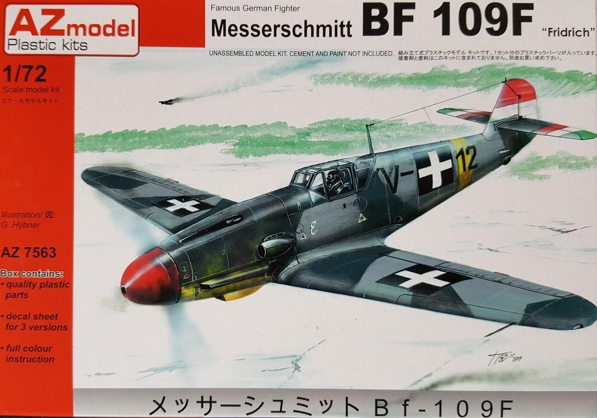 Пластикова модель 1/72 AZ model 7563 німецький винищувач Messerschmitt Bf 109F Hungarian AF
