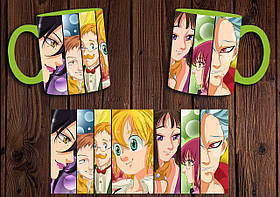 Чашка "Сім смертних гріхів" / Кружка Nanatsu no Taizai №2 Салатовий