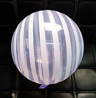 Куля бабл bubble смугаста фіолетовий 45 см (Китай)