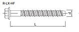 Шуруп с HEX-головкой по бетону R-LX   L - 50 мм, фото 2
