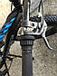 Велосипед позашляховик фэтбайк Crosser Fat Bike 26" ST сталева рама 16", Shimano, чорно-синій, фото 4