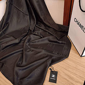 Хустка шовк чорний шоколад