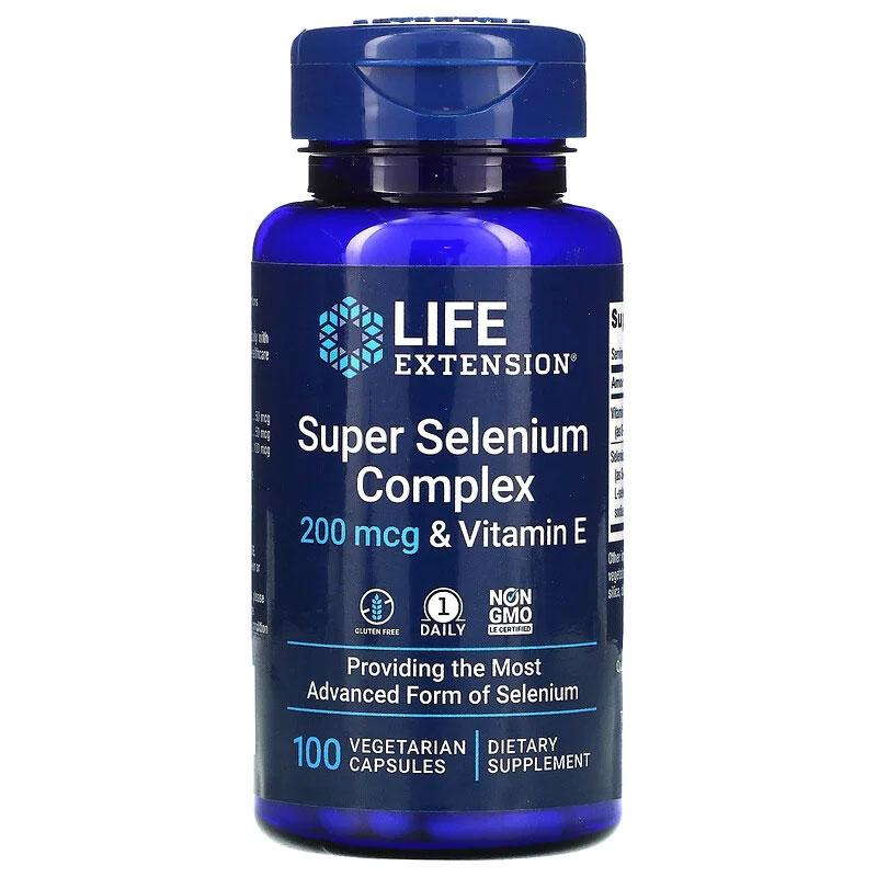 Селен суперкомплекс Life Extension Super Selenium Complex 200 мкг 100 вегетаріанських капсул, фото 1