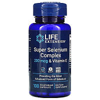 Селен 200 мкг с витамином Е Life Extension Super Selenium Complex 100 вегетарианских капсул