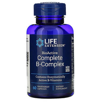 Комплекс вітамінів групи Б Life Extension BioActive Complete B Complex 60 рослинних капсул