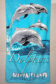 Пляжний рушник "Дельфіни" 70х140 см.