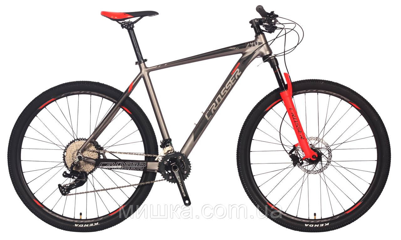 Велосипед алюмінієвий Crosser SOLO DEORE колеса 29", рама 19", гідравліка, червоний, фото 1