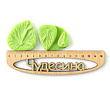 Молд лист "Меліса, м'ята пластиковий для фоамірану та глини флористичний., фото 2