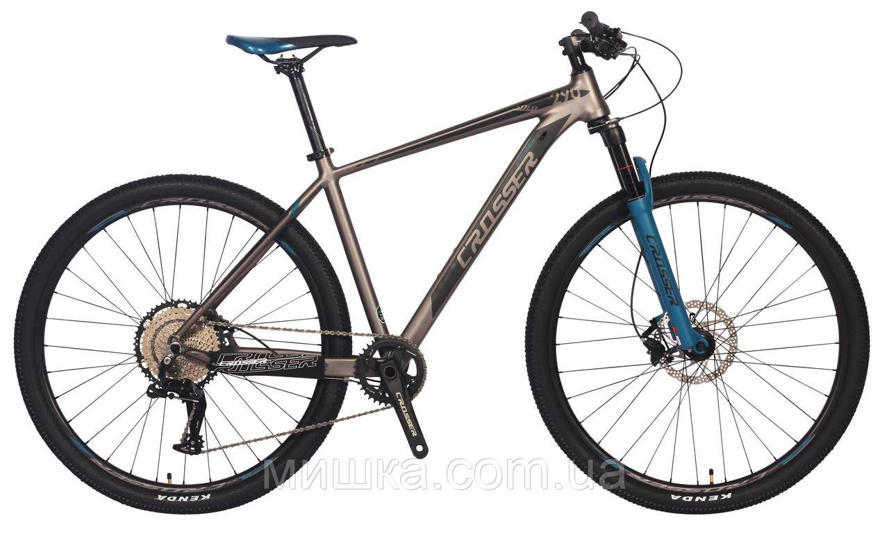 Велосипед алюмінієвий Crosser SOLO DEORE колеса 29", рама 19", гідравліка синій, фото 1