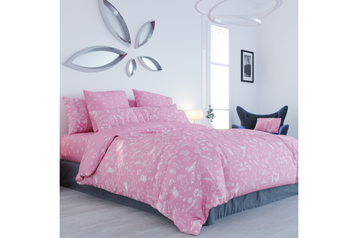 Комплект постільної білизни "Unikorn Pink" 301 ТЕП