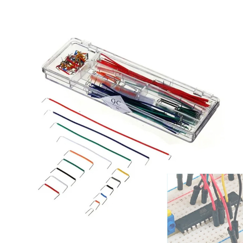 Набір з'єднувальних джамперів 140 шт, для макетних плат, різнокольорові, фото 1