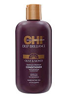 CHI Deep Brilliance Olive & Monoi Optimum Moisture, Кондиціонер для пошкодженого волосся, 355 мл