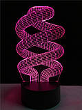 3D Світильник, "Спіралька", Подарунок на день закоханих, Незвичайні подарунки для чоловіків, 14 лютого подарунок, фото 5