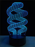 3D Світильник, "Спіралька", Ідеї для подарунків на 14 лютого, Оригінальні подарунки на 14 лютого хлопцеві, фото 3