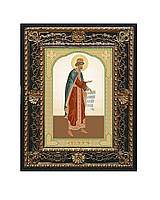 Пророк царь Давид именная икона в ажурной рамке на подставке