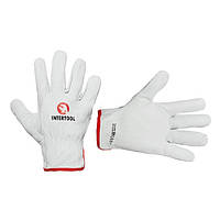 Рукавичка шкіряна з високоякісної овечої шкіри 10" "Driver Style" INTERTOOL SP-0170