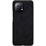 Захисний чохол-книжка Nillkin для Xiaomi Mi 11 (Qin leather case) Black Чорний, фото 3