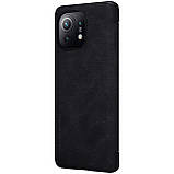 Захисний чохол-книжка Nillkin для Xiaomi Mi 11 (Qin leather case) Black Чорний, фото 4