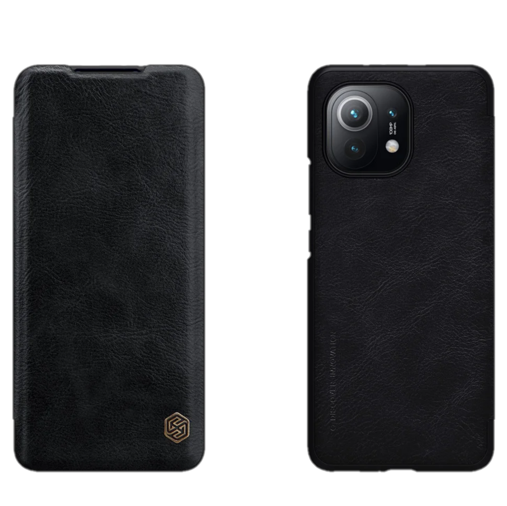 Захисний чохол-книжка Nillkin для Xiaomi Mi 11 (Qin leather case) Black Чорний, фото 1