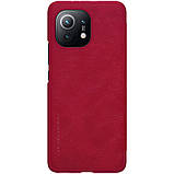 Захисний чохол-книжка Nillkin для Xiaomi Mi 11 (Qin leather case) Red Червоний, фото 4
