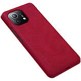 Захисний чохол-книжка Nillkin для Xiaomi Mi 11 (Qin leather case) Red Червоний, фото 5