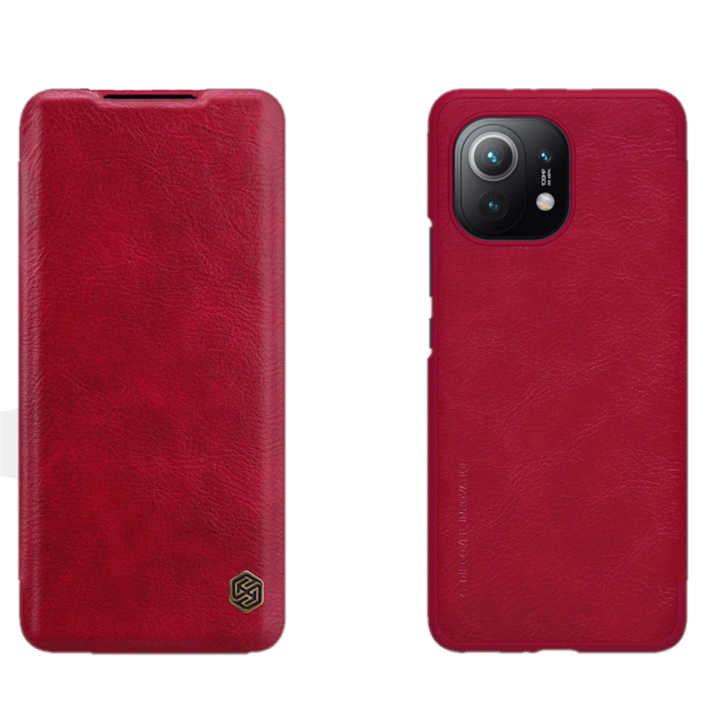 Захисний чохол-книжка Nillkin для Xiaomi Mi 11 (Qin leather case) Red Червоний