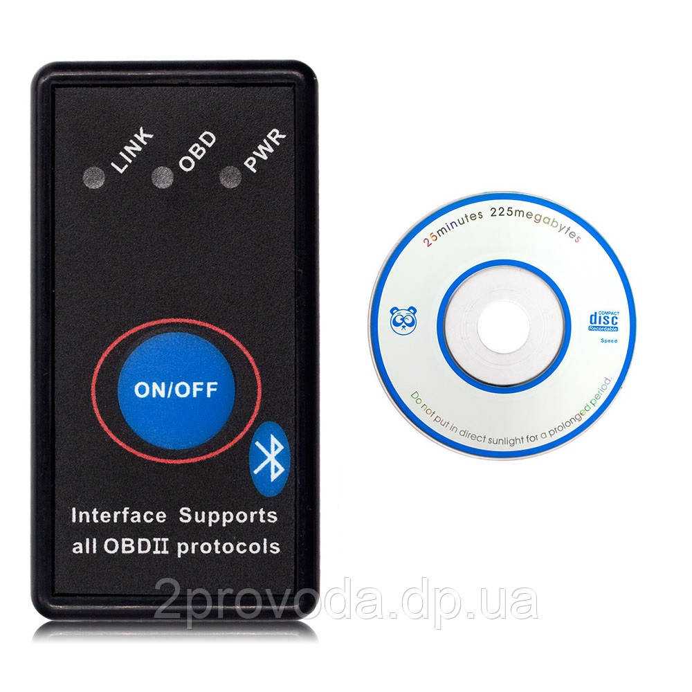 Автосканер ELM327 v1.5 Bluetooth PIC18F25K80 з кнопкою живлення