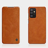Захисний чохол-книжка Nillkin для Samsung Galaxy A52 4G/5G (Qin leather case) Brown Коричневий, фото 5