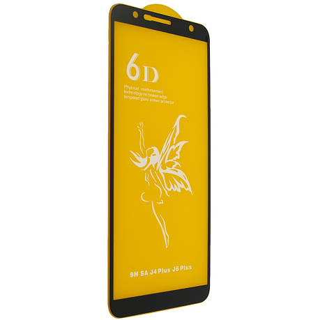 Захисне скло 6D для Samsung J6 Plus Black, фото 1