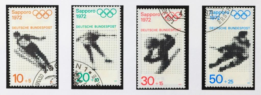 Набір марок Німеччини 1971 р. "XI зимові Олімпійські ігри в Сапоро 1972 г." (4 шт.)