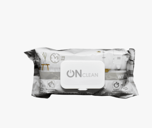 Вологі серветки для прибирання поверхонь ONclean 120 шт., фото 1