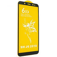 Захисне скло 6D для Samsung J6 2018 Black