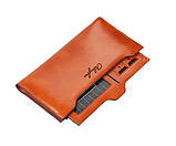 Жіночий клатч гаманець на блискавці і кнопках коричневий, фото 3