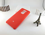 Чохол Silicone Case AAA для Xiaomi Redmi Note 9 червоний, накладка Original Case для Redmi Note 9 з мікрофіброю, фото 6
