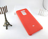 Чохол Silicone Case AAA для Xiaomi Redmi Note 9 червоний, накладка Original Case для Redmi Note 9 з мікрофіброю, фото 5