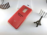 Чохол Silicone Case AAA для Xiaomi Redmi Note 9 червоний, накладка Original Case для Redmi Note 9 з мікрофіброю, фото 7