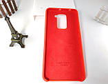 Чохол Silicone Case AAA для Xiaomi Redmi Note 9 червоний, накладка Original Case для Redmi Note 9 з мікрофіброю, фото 8