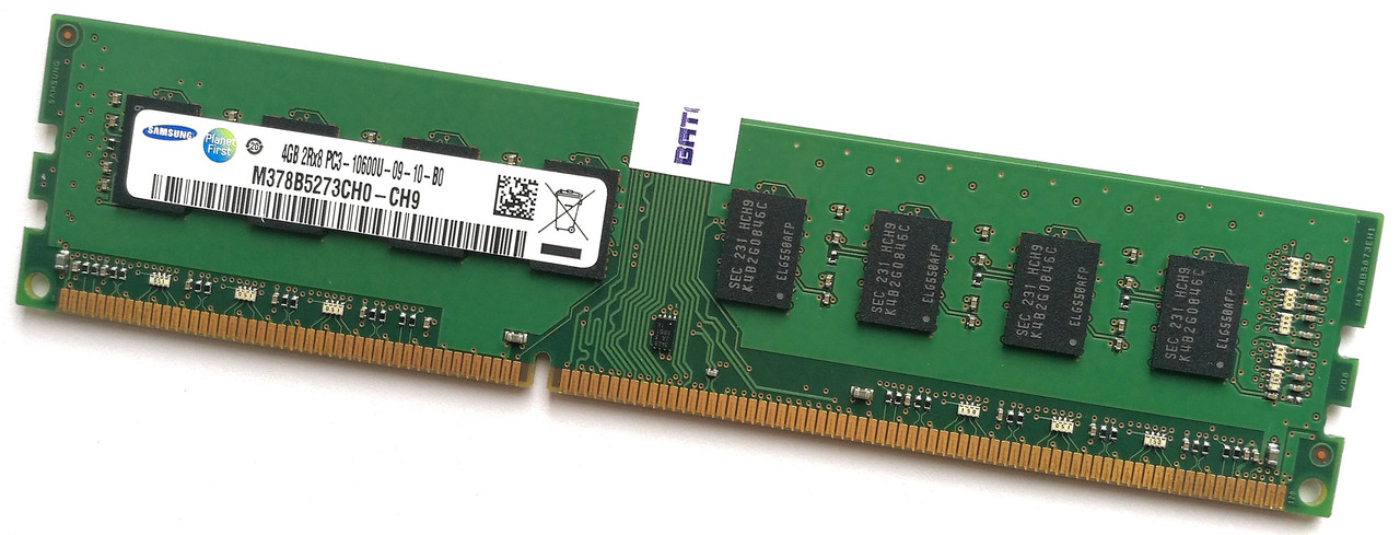 Оперативна пам'ять Samsung DDR3 4Gb 1333MHz PC3-10600U 2R8 CL9 (M378B5273CH0-CH9) Б/В