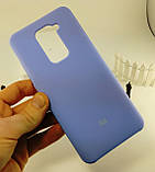 Чохол Silicone Case для Xiaomi Redmi Note 9 фіалка, бампер бузковий, накладка фіолетова з мікрофіброю, фото 4