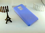 Чохол Silicone Case для Xiaomi Redmi Note 9 фіалка, бампер бузковий, накладка фіолетова з мікрофіброю, фото 5