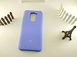 Чохол Silicone Case для Xiaomi Redmi Note 9 фіалка, бампер бузковий, накладка фіолетова з мікрофіброю, фото 7