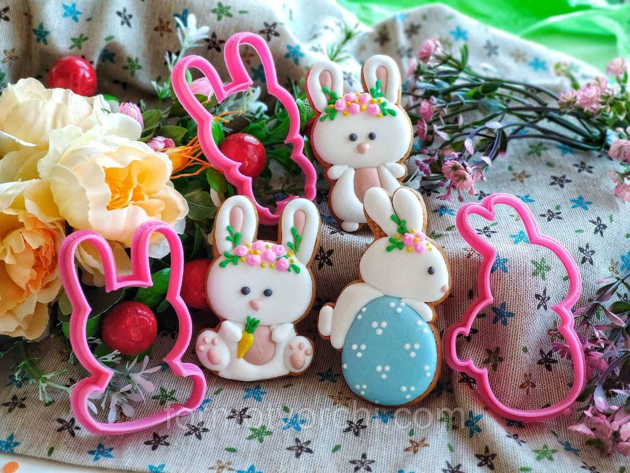 3D формочки-вирубки для пряників "Набір міні 18" (зайчики)